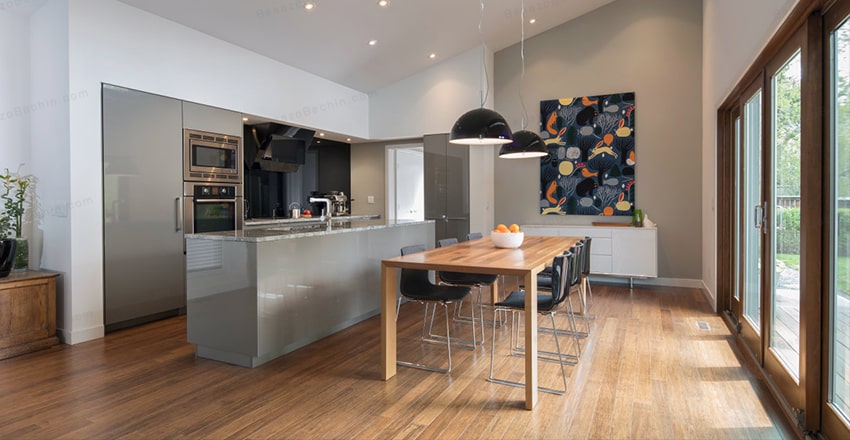 20 طراحی نورپردازی اتاق غذاخوری و آشپزخانه مدرن